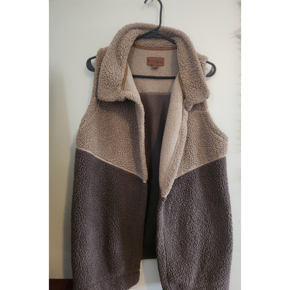 Koolaburra by UGG Brushed Back‎ Sherpa Vest - Dune (L) A548734 --